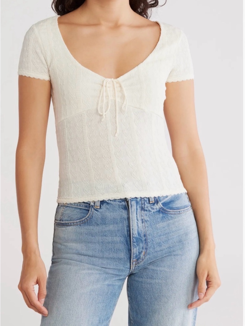 NWT Madden Girl Lace Trim Top Size XL